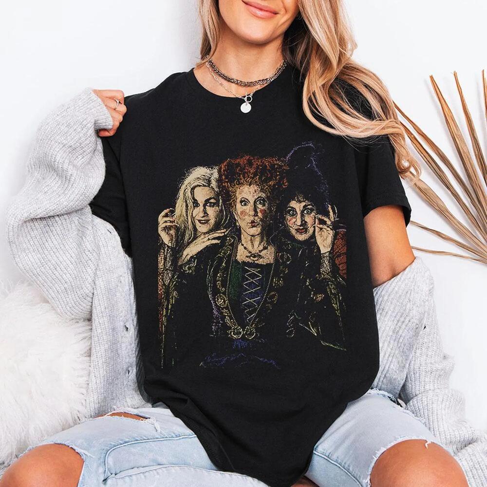 Sanderson Sisters Retro Halloween Salem Witch T Shirt